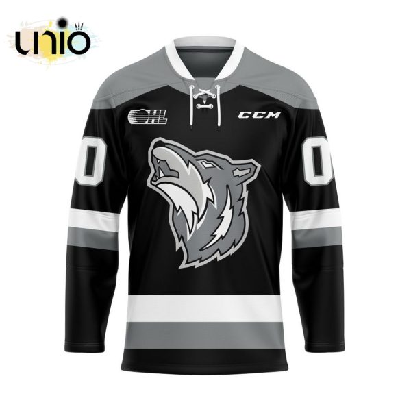 Custom Sudbury Wolves Alternate Hockey Jersey