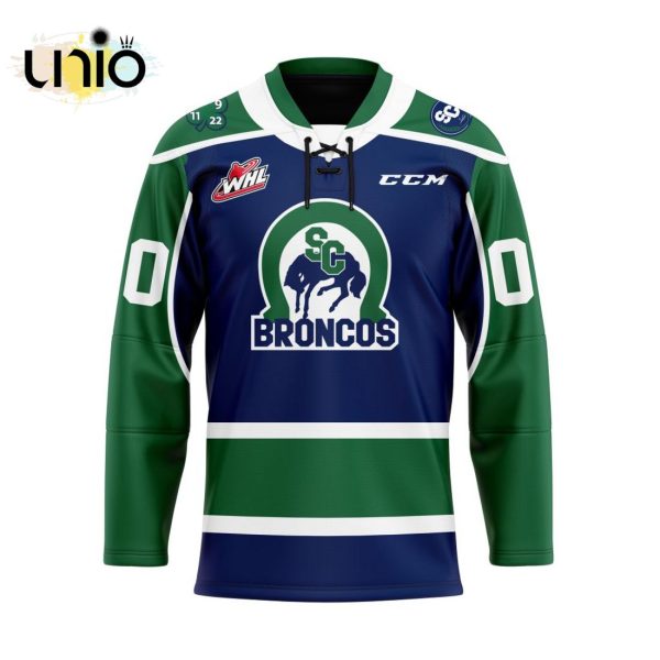 Custom Swift Current Broncos Home Hockey Jersey