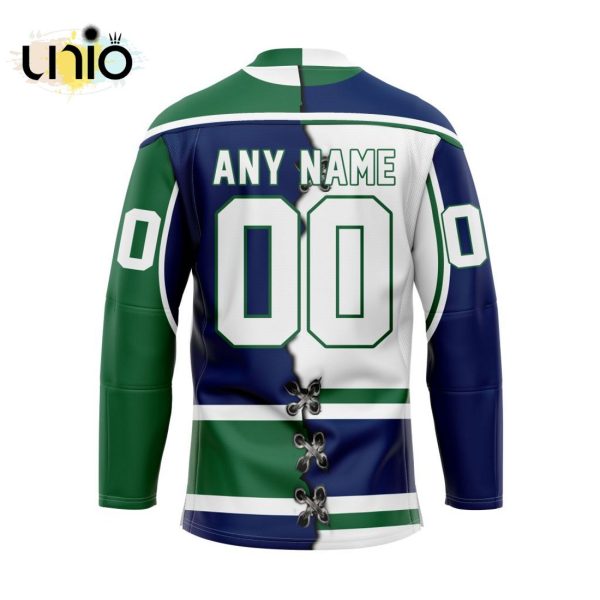 Custom Swift Current Broncos Mix Home And Away Hockey Jersey