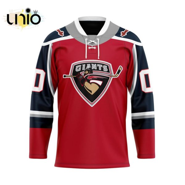 Custom Vancouver Giants Reverse Retro Pattern Hockey Jersey