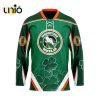 Custom Wenatchee Wild St Patrick Day Team Hockey Jersey