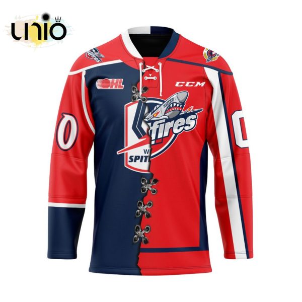 Custom Windsor Spitfires Mix Home And Retro Hockey Jersey