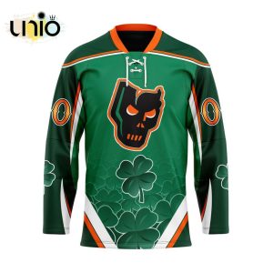 Custom Calgary Hitmen Team Hockey Jersey For St.Patrick Day