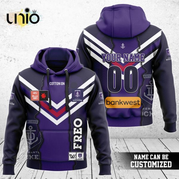 Fremantle Dockers AFL Mix Guernseys 2024 Collection Hoodie, Jogger