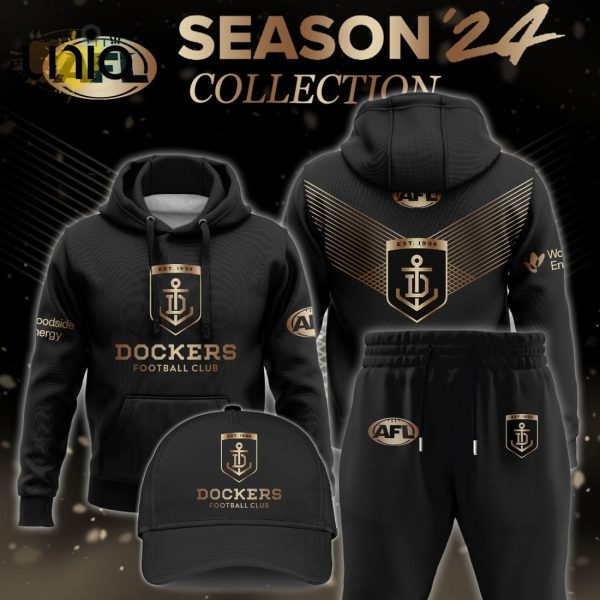 Fremantle Dockers Gold Premier 2024 Hoodie, Jogger, Cap Limited Edition