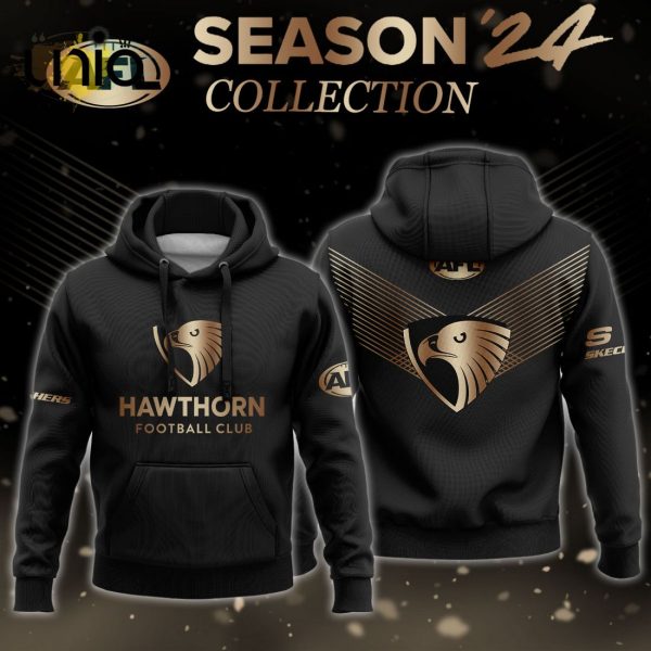 Hawthorn Hawks Gold Premier 2024 Hoodie, Jogger, Cap Limited Edition