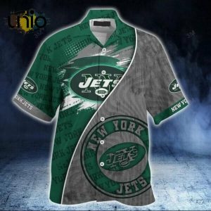 NFL New York Jets Green Grey Hawaiian Shirt