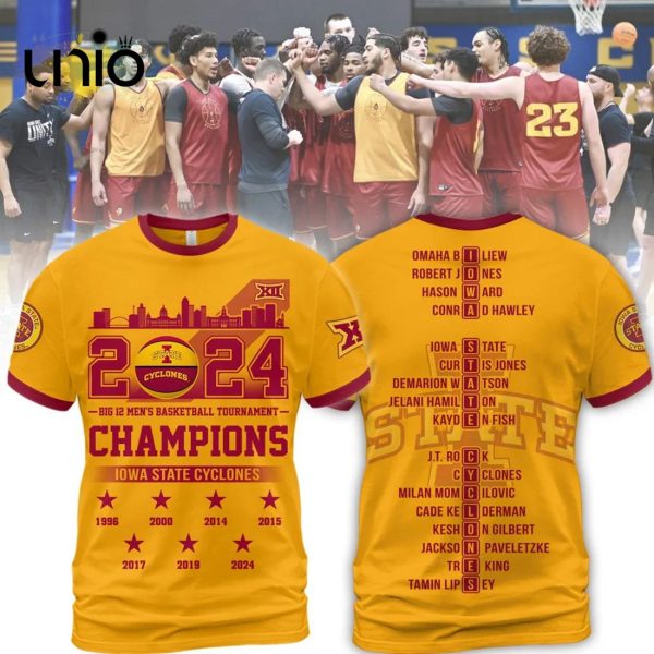 Iowa State Cyclones 2024 Men’s Basketball Champions Gold Hoodie