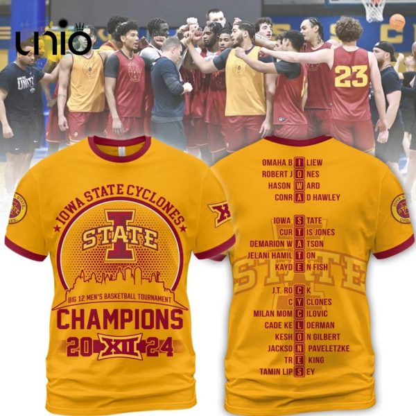 Iowa State Cyclones Men’s 2024 Basketball Champions Gold Hoodie