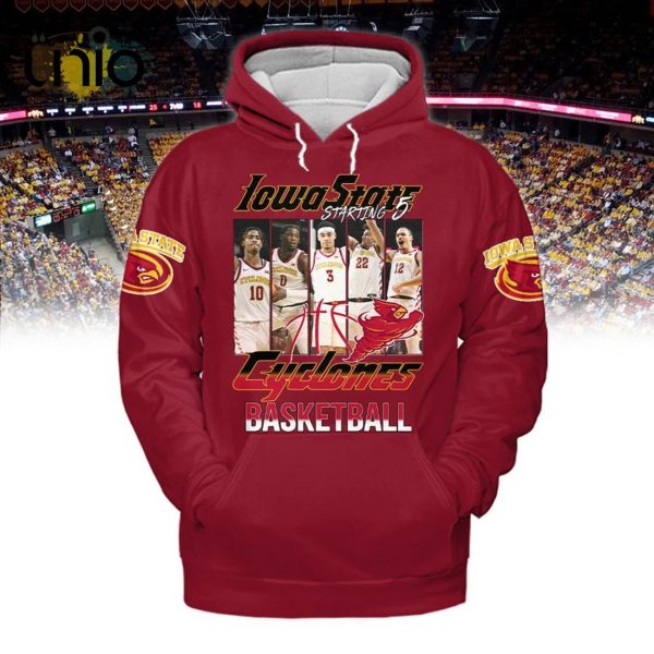 Iowa State Cyclones Starting Five Men’s Basketball Cardinal Hoodie