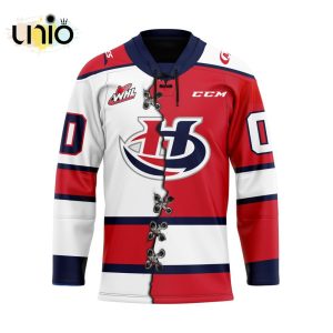 Custom Lethbridge Hurricanes Mix Home And Away Hockey Jersey