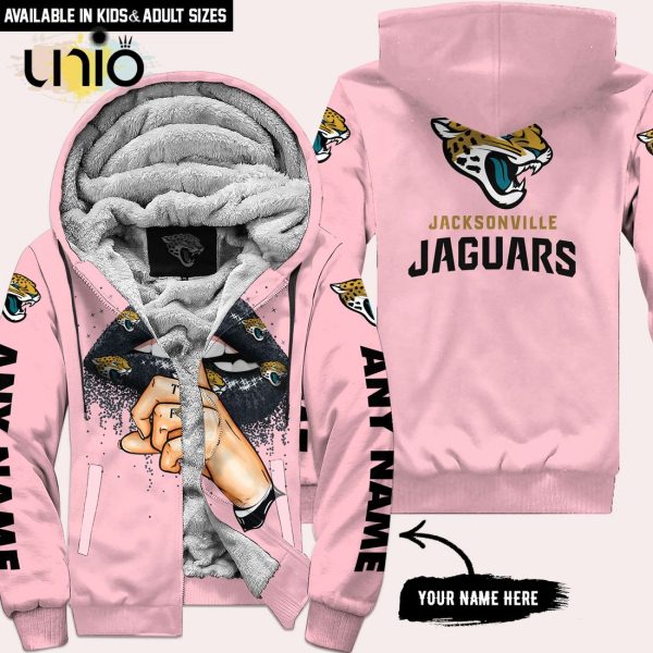 Jacksonville Jaguars Custom Name Shut The F Up Pink Hoodie