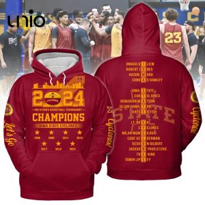 Iowa State Cyclones Men’s 2024 Basketball Champions Cardinal Hoodie