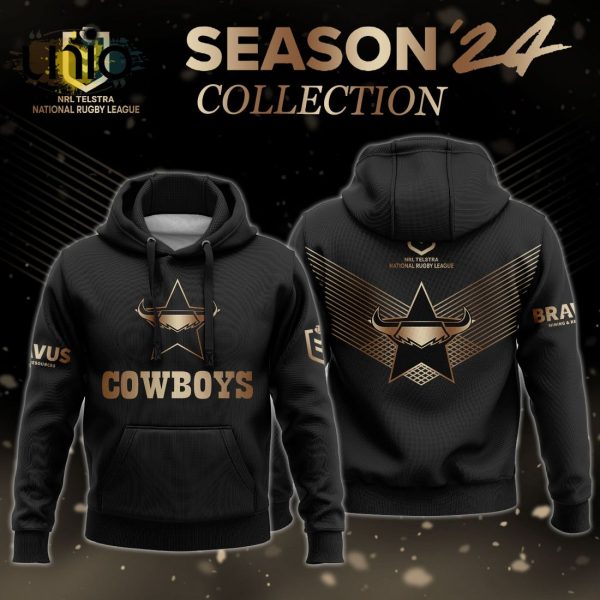 Limited NQ Cowboys NRL Gold Premier 2024 Hoodie, Jogger, Cap