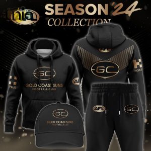 Gold Coast Suns Gold Premier 2024 Hoodie, Jogger, Cap Limited Edition