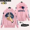 New Orleans Saints Custom Name Shut The F Up Pink Hoodie