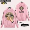 New York Giants Custom Name Shut The F Up Pink Hoodie