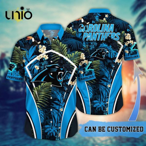 NFL Carolina Panthers Custom Flower Summer Tropical Hawaiian Shirt