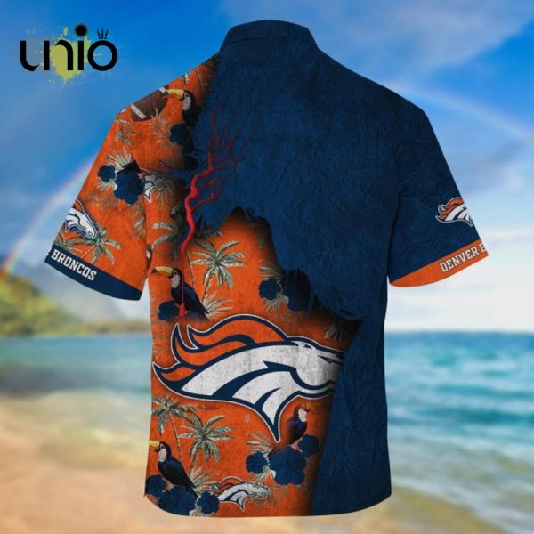 NFL Denver Broncos Navy Blue Orange Hawaiian Shirt