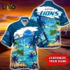 NFL Detroit Lions Custom Flower Summer Tropical Hawaiian Shirt