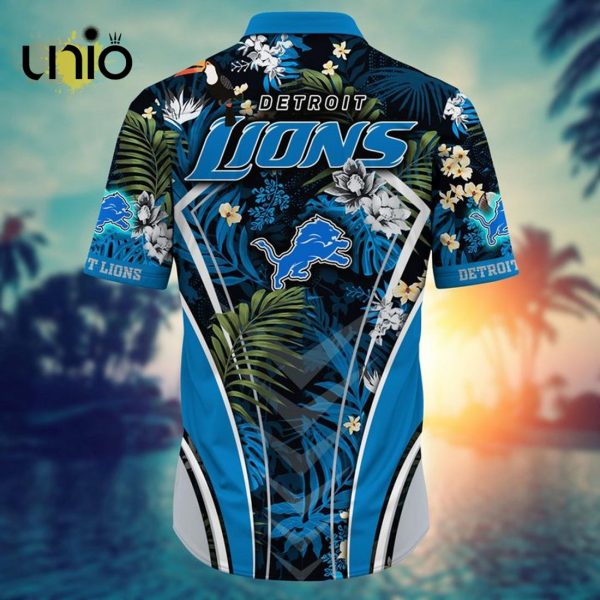 NFL Detroit Lions Custom Flower Summer Tropical Hawaiian Shirt