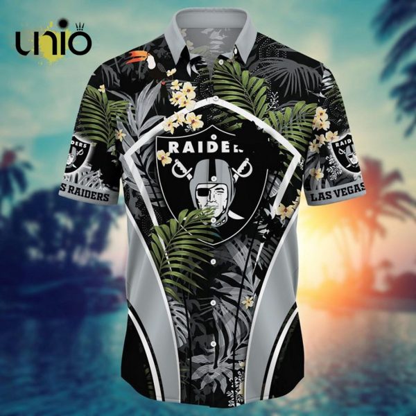 NFL Las Vegas Raiders Custom Flower Summer Tropical Hawaiian Shirt