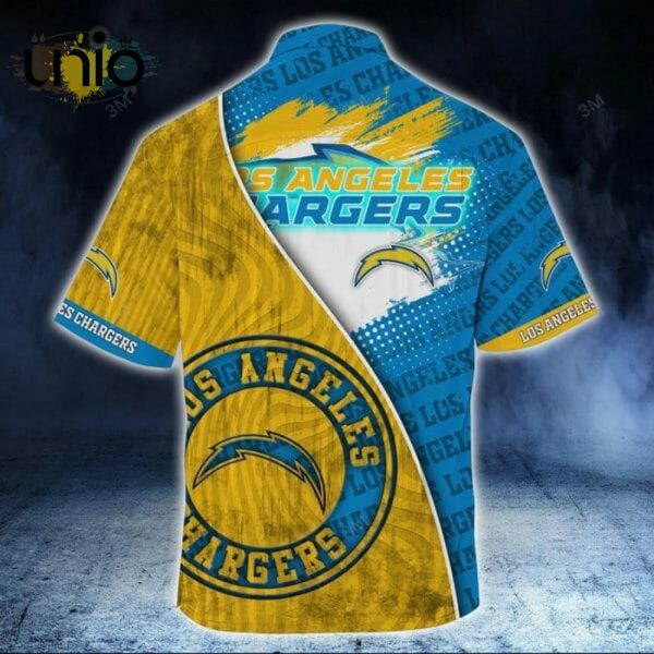 NFL Los Angeles Chargers Blue Gold Hawaiian Shirt