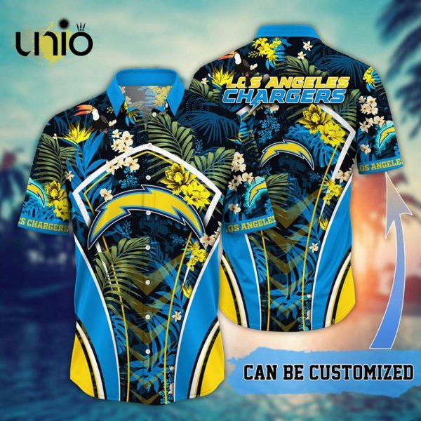 NFL Los Angeles Chargers Custom Flower Summer Tropical Hawaiian Shirt