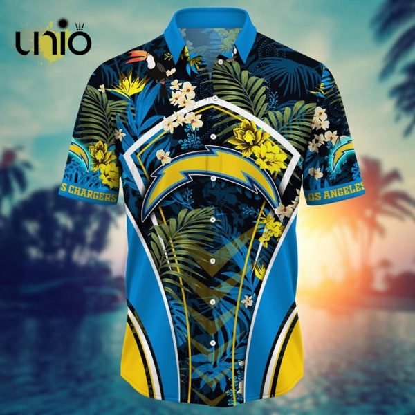 NFL Los Angeles Chargers Custom Flower Summer Tropical Hawaiian Shirt