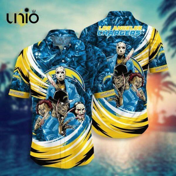 NFL Los Angeles Chargers Halloween Blue Hawaiian Shirt