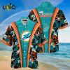 NFL Miami Dolphins Aqua Orange Flowers Hawaiian Shirt