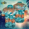 NFL Miami Dolphins Aqua Punisher Skull Hawaiian Shirt