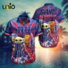 NFL New York Giants Black Cat Navy Blue Hawaiian Shirt