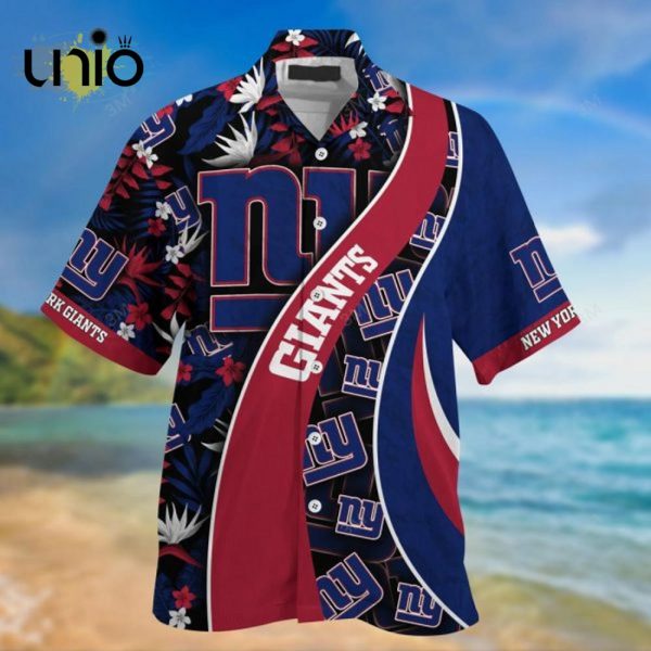 NFL New York Giants Navy Blue Red Hawaiian Shirt