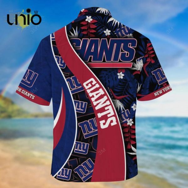 NFL New York Giants Navy Blue Red Hawaiian Shirt