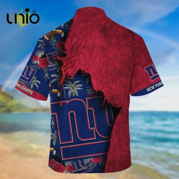 NFL New York Giants Red Navy Blue Hawaiian Shirt