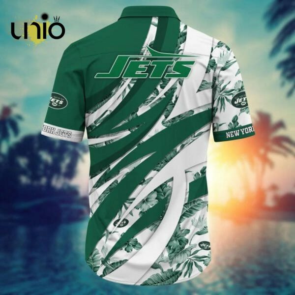 NFL New York Jets Green White Hawaiian Shirt