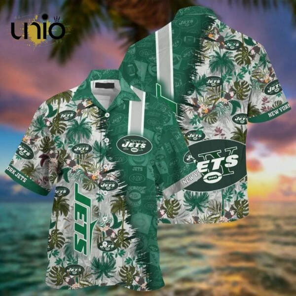 NFL New York Jets Grey Green Hawaiian Shirt