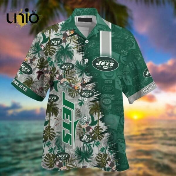 NFL New York Jets Grey Green Hawaiian Shirt