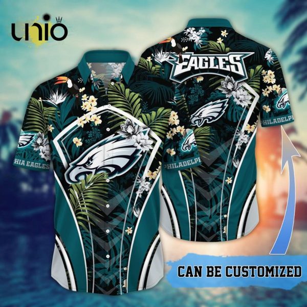 NFL Philadelphia Eagles Custom Flower Summer Tropical Hawaiian Shirt