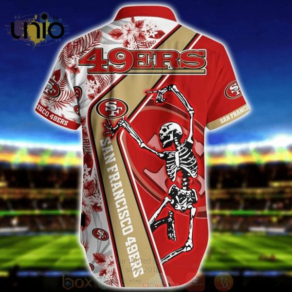 NFL San Francisco 49ers Skeleton Dancing With Logo Hawaiian Shirt