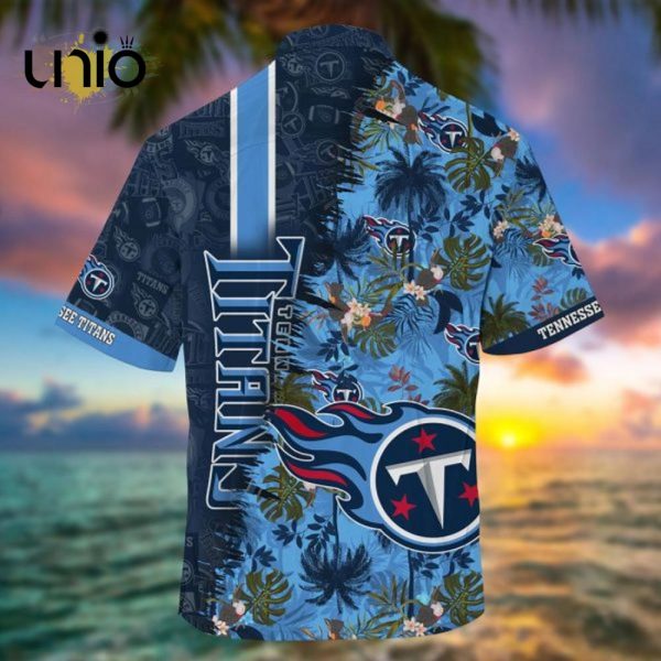 NFL Tennessee Titans Flowers Navy Blue Hawaiian Shirt Limited