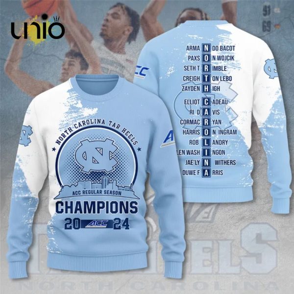 North Carolina Tar Heels Men’s Basketball Blue Hoodie 3D