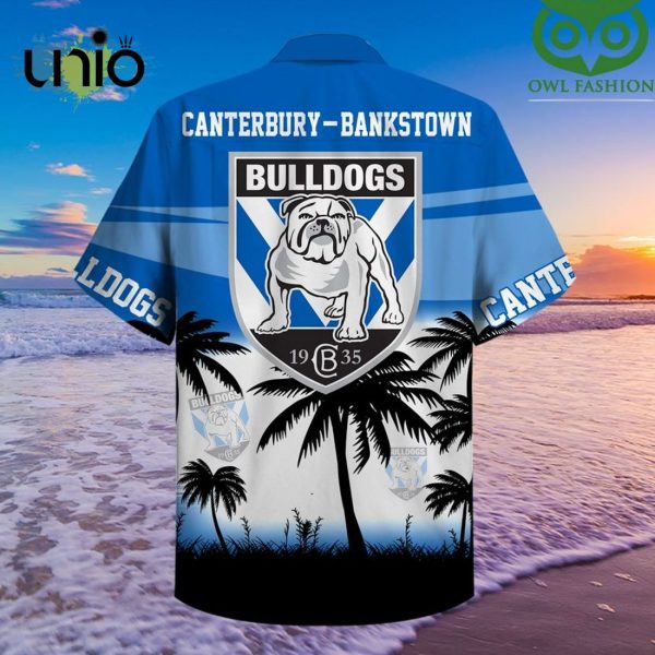 NRL Canterbury-Bankstown Bulldogs Palm Trees Hawaiian Shirt