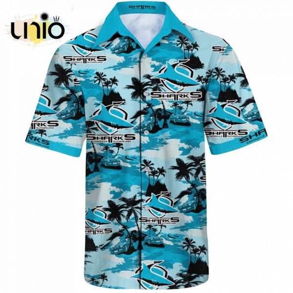 NRL Cronulla-Sutherland Sharks Beach Hawaiian Shirt