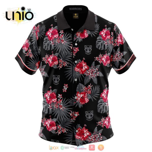 NRL New Zealand Warriors Custom Floral Hawaiian Shirt