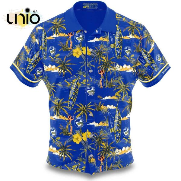 NRL Parramatta Eels Surfboard Blue Hawaiian Shirt