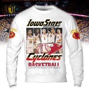 Iowa State Cyclones Starting Five Men’s Basketball White Hoodie