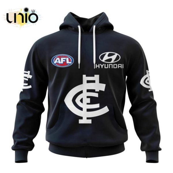 Personalized AFL Carlton Blues FC Black Hoodie