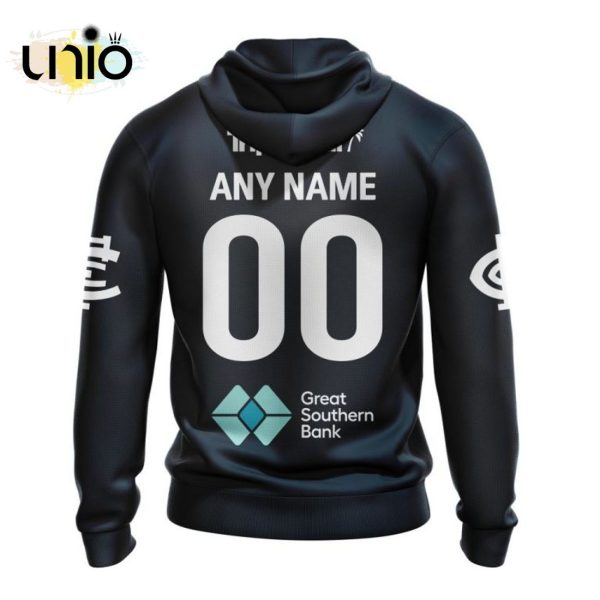 Personalized AFL Carlton Blues FC Black Hoodie